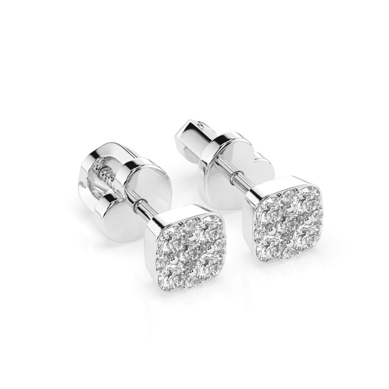 Náušnice Iluzja s diamanty 102-10107-W-0.06 | iSezam.cz