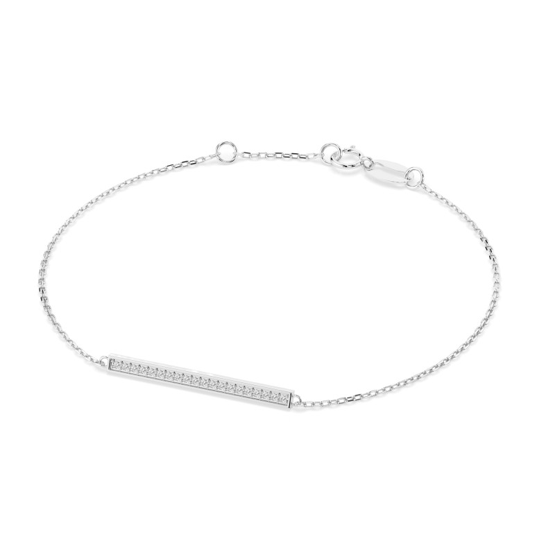 Náramek Minimalismus s diamanty KB 105-10017-W-0.1