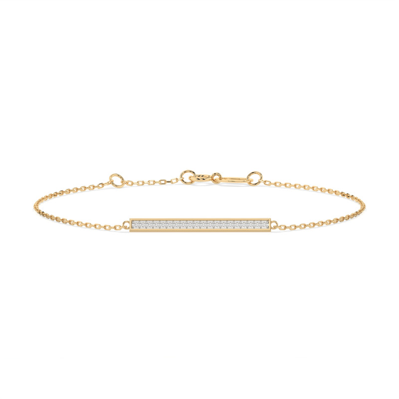 Zlatý náramek s diamanty Minimalismus 105-10017-Y-0.1 | iSezam.cz