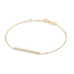 Zlatý náramek s diamanty Minimalismus 105-10017-Y-0.1 | iSezam.cz
