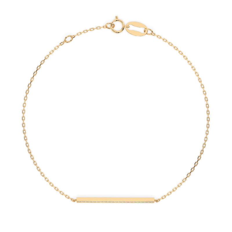 Zlatý náramek s diamanty Minimalismus 105-10017-Y-0.1 | iSezam.cz