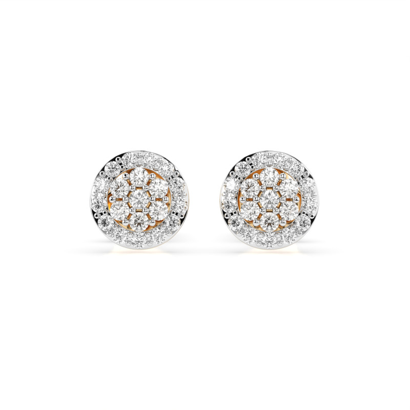 Náušnice Iluze s diamanty 102-10072-Y-0.16 - Zlatnictví Sezam
