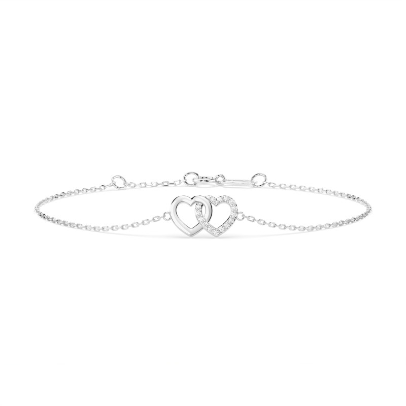 Náramek Minimalismus s diamanty 105-10010-W-0.08 - Klenotnictví Sezam