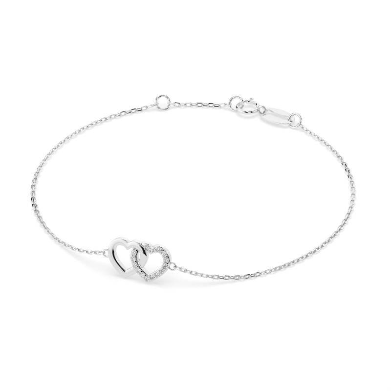 Náramek Minimalismus s diamanty KB 105-10010-W-0.08