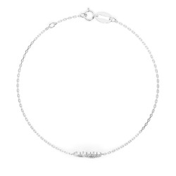 Náramek Minimalismus s diamanty 105-10010-W-0.08 - Klenotnictví Sezam