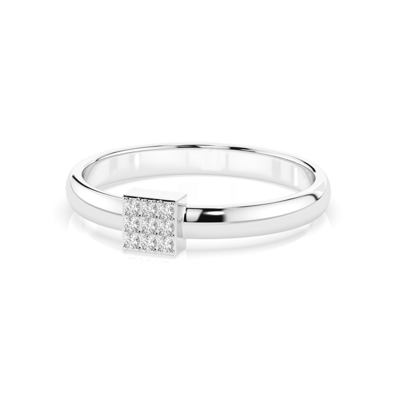 Zásnubní prsten Iluze s diamanty 101-10063-W-0.05 | iSezam.cz
