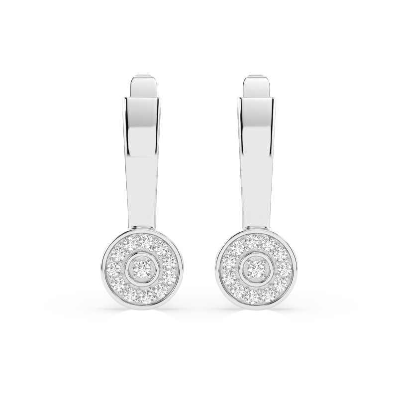 Náušnice Iluze s diamanty 102-10075-W-0.13 | iSezam.cz