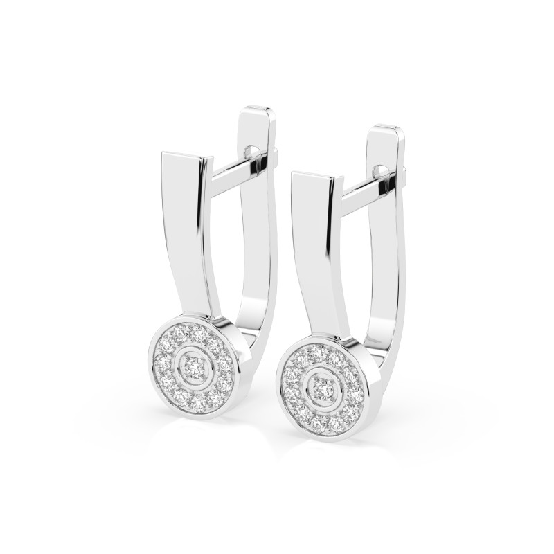 Náušnice Iluze s diamanty KB 102-10075-W-0.13