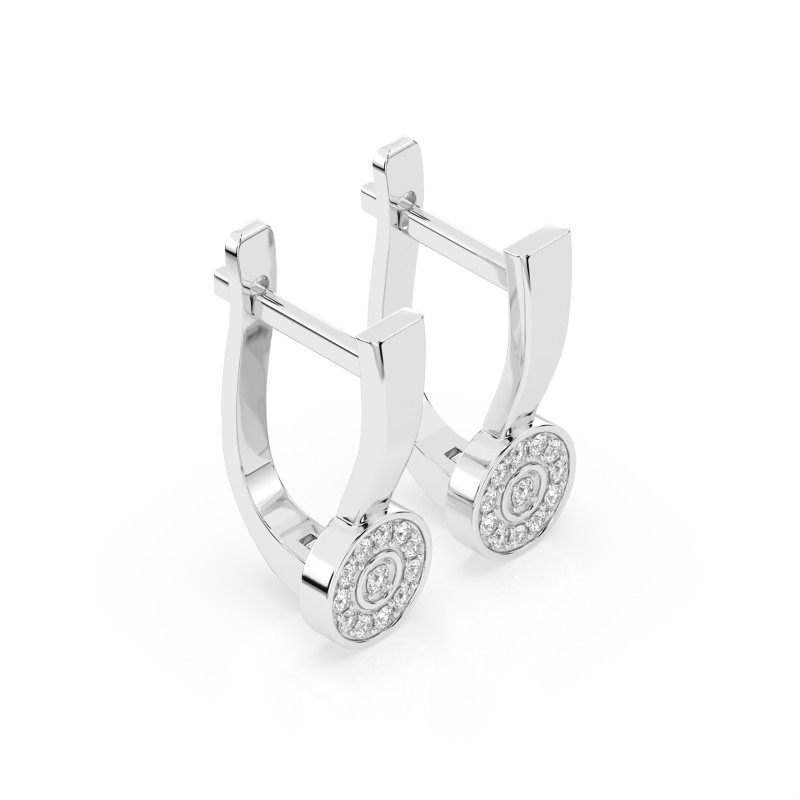 Náušnice Iluze s diamanty 102-10075-W-0.13 | iSezam.cz