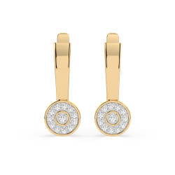 Náušnice Iluzja s diamanty 102-10075-Y-0.13 | iSezam.cz