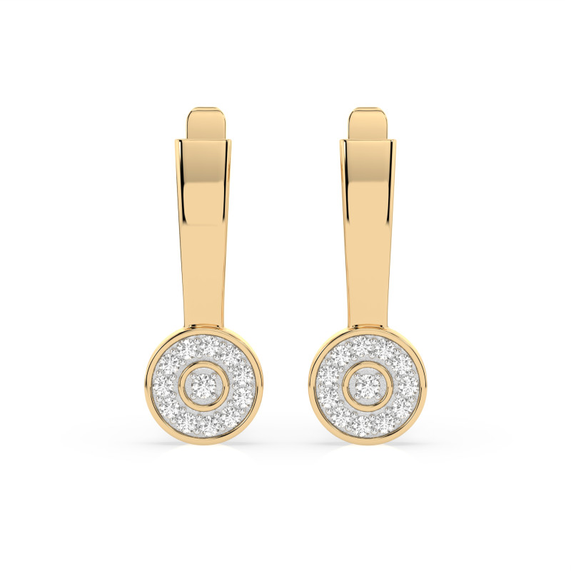 Náušnice Iluzja s diamanty 102-10075-Y-0.13 | iSezam.cz