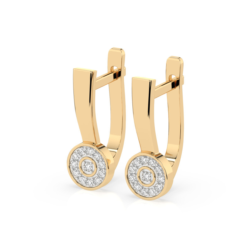 Náušnice Iluzja s diamanty KB 102-10075-Y-0.13