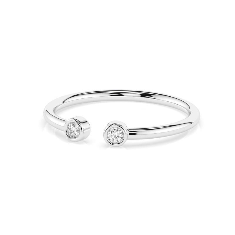 Minimalistický prsten s diamanty 101-10088-W-0.04 - Jubiler Sezam