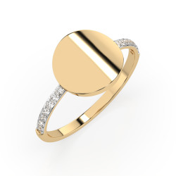 Prsten Minimalismus s diamanty 101-10067-Y-0.14 - Klenotnictví Sezam