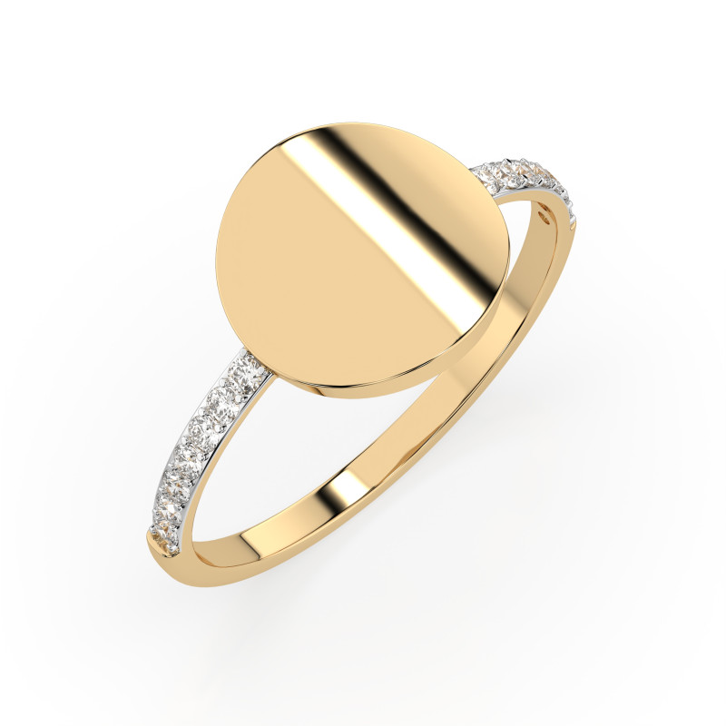 Prsten Minimalismus s diamanty 101-10067-Y-0.14 - Klenotnictví Sezam