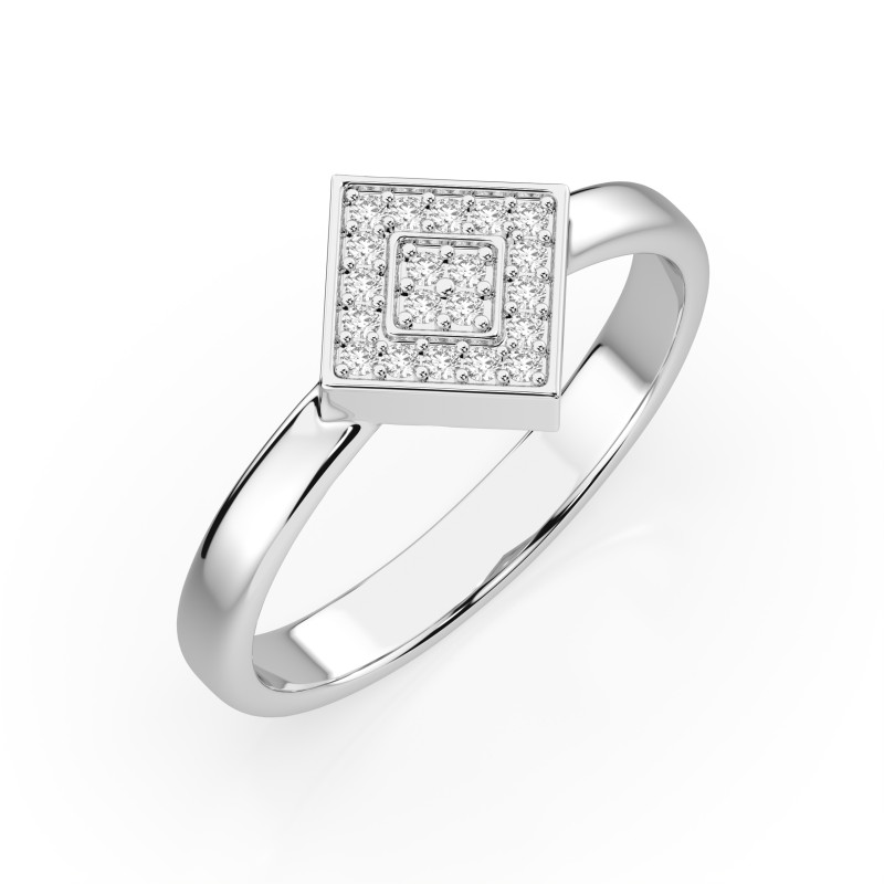 Prsten Iluze s diamanty 101-10074-W-0.1 - Zlatnictví Sezam