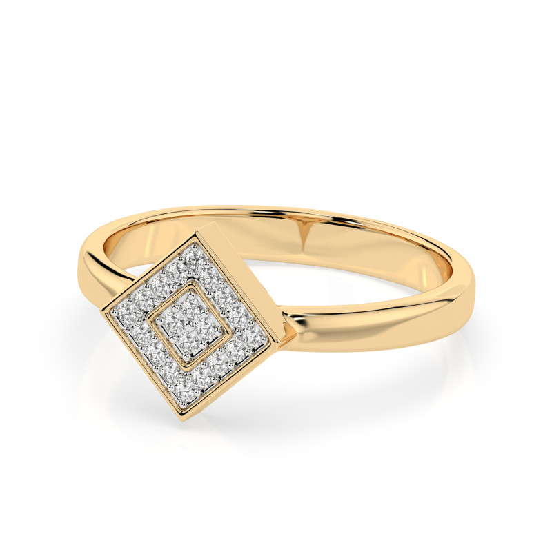 Zlatý prsten Iluze s diamanty 101-10074-Y-0.1 | iSezam.cz