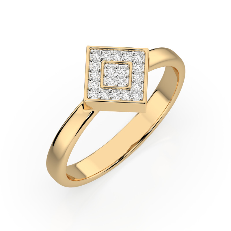 Zlatý prsten Iluze s diamanty 101-10074-Y-0.1 | iSezam.cz
