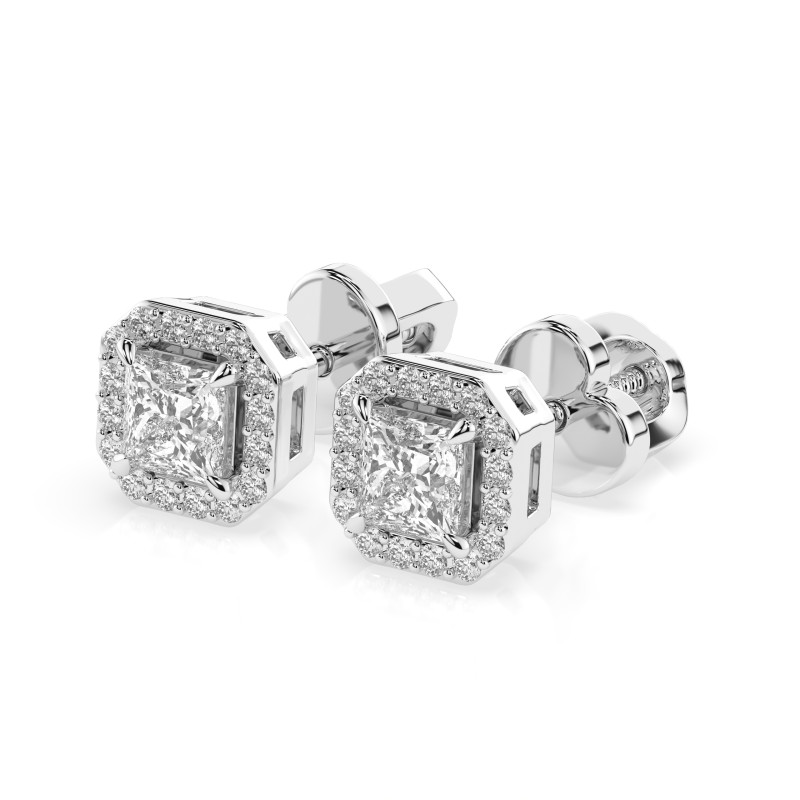 Náušnice Soliter Věčnost s diamanty KB 102-10115PR-W-0.34