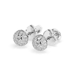 Náušnice Iluze s diamanty 102-10090/1-W-0.32 - Jubiler Sezam