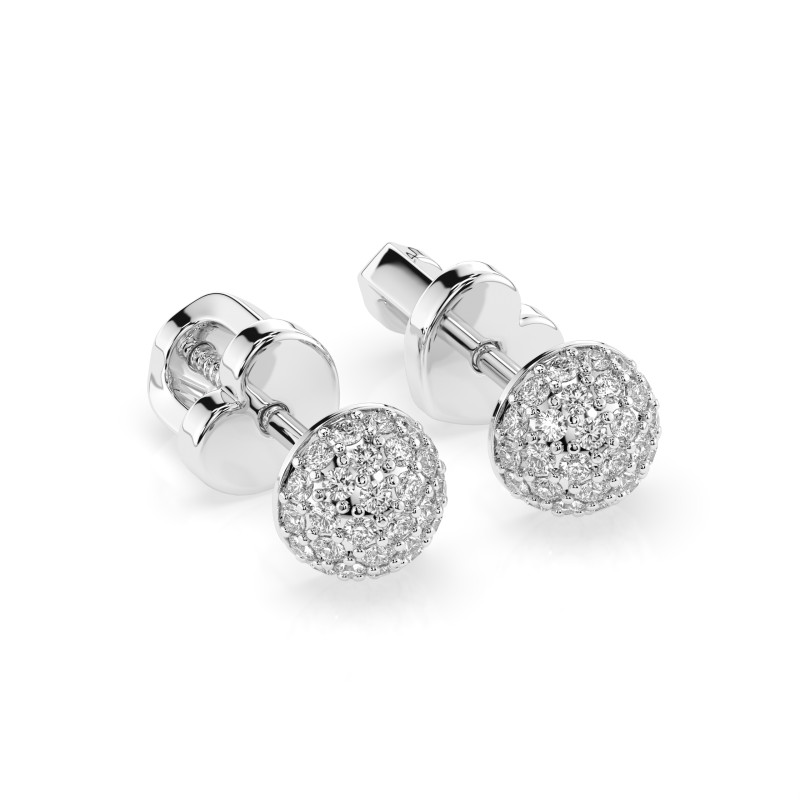 Náušnice Iluze s diamanty 102-10090/1-W-0.32 - Jubiler Sezam