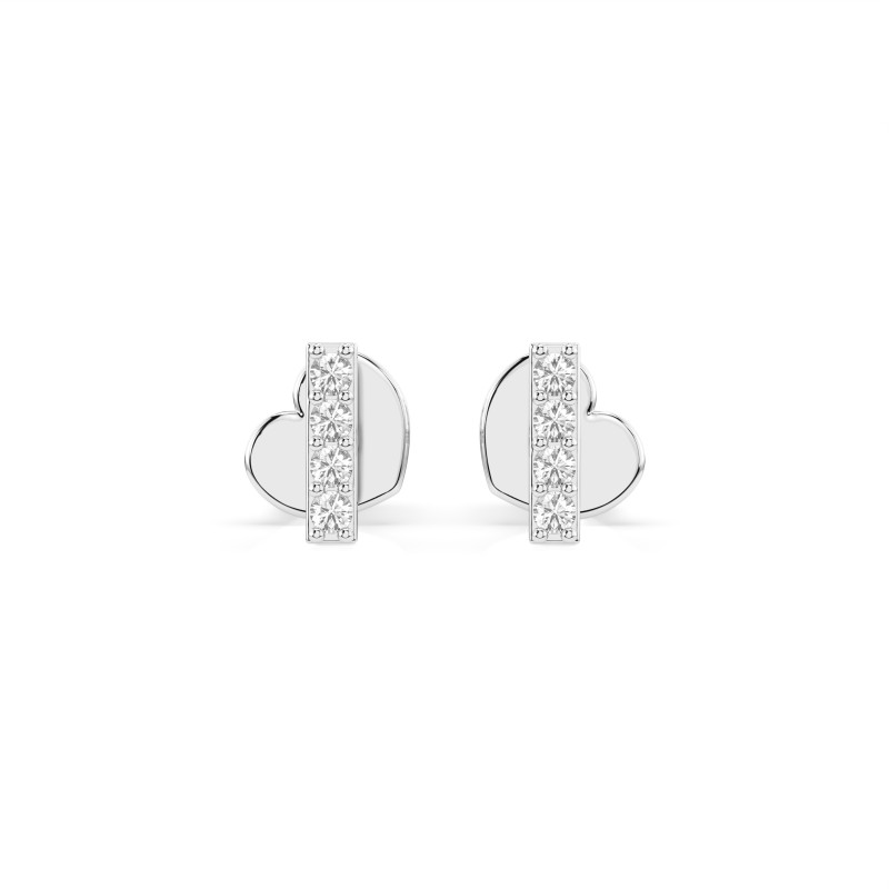 Náušnice Minimalismus s diamanty 102-10069-W-0.08 - Jubiler Sezam