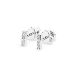 Náušnice Minimalismus s diamanty 102-10069-W-0.08 - Jubiler Sezam