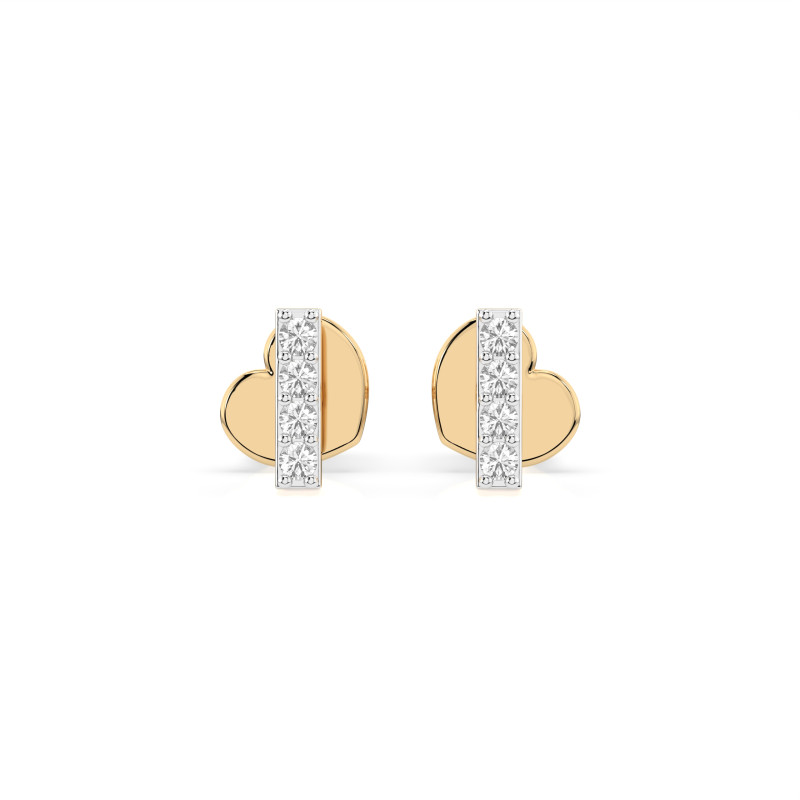 Náušnice Minimalismus s diamanty 102-10069-Y-0.08 - Jubiler Sezam