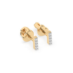 Náušnice Minimalismus s diamanty 102-10069-Y-0.08 - Jubiler Sezam