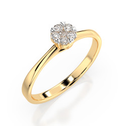 Prsten Iluze s diamanty 101-10015/1-Y-0.03 | iSezam.cz