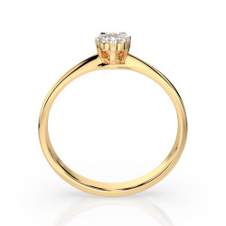 Prsten Iluze s diamanty 101-10015/1-Y-0.03 | iSezam.cz