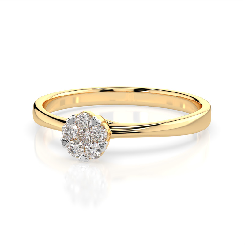 Prsten Iluze s diamanty 101-10015/1-Y-0.03 | iSezam.cz