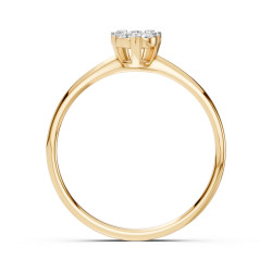 Prsten Iluze s diamanty 101-10015/1-Y-0.06 | iSezam.cz