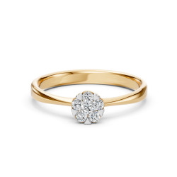 Prsten Iluze s diamanty 101-10015/1-Y-0.06 | iSezam.cz