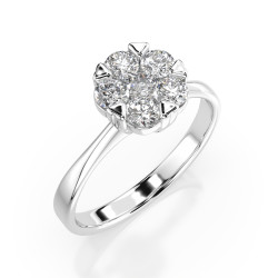 Prsten Iluze s diamanty 101-10015/1-W-0.15 - Jubiler Sezam