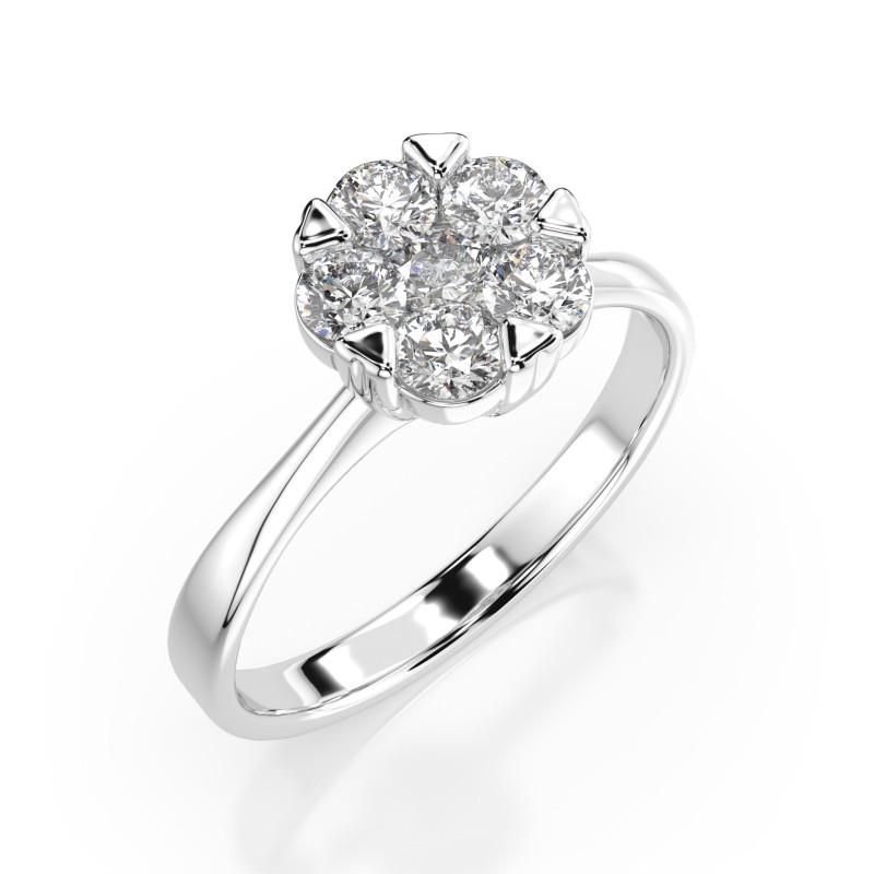 Prsten Iluze s diamanty 101-10015/1-W-0.15 - Jubiler Sezam