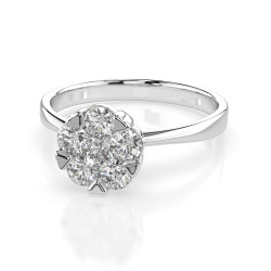 Prsten Iluze s diamanty 101-10015/1-W-0.15 - Jubiler Sezam