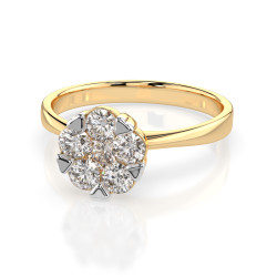 Zásnubní prsten Iluze s diamanty 101-10015/1-Y-0.15 | iSezam.cz