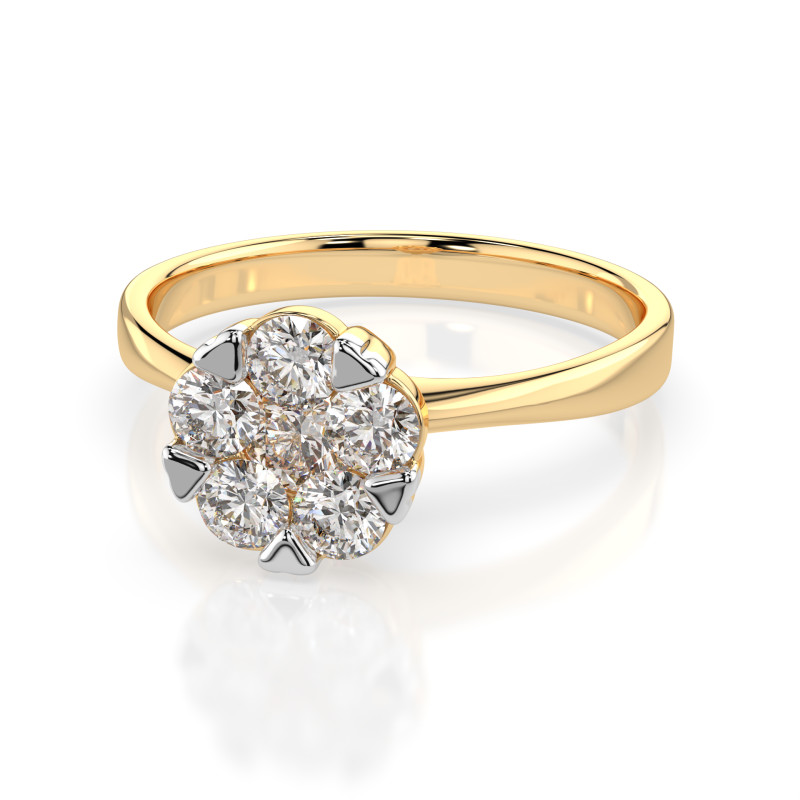 Zásnubní prsten Iluze s diamanty 101-10015/1-Y-0.15 | iSezam.cz