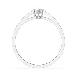 Zásnubní prsten z bílého zlata s diamantem 0,1 ct | iSezam.cz