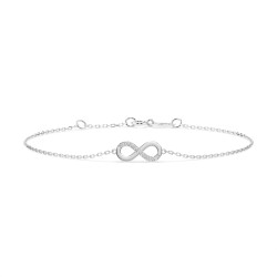 Náramek Minimalismus s diamanty 105-10009-W-0.05 - Klenotnictví Sezam