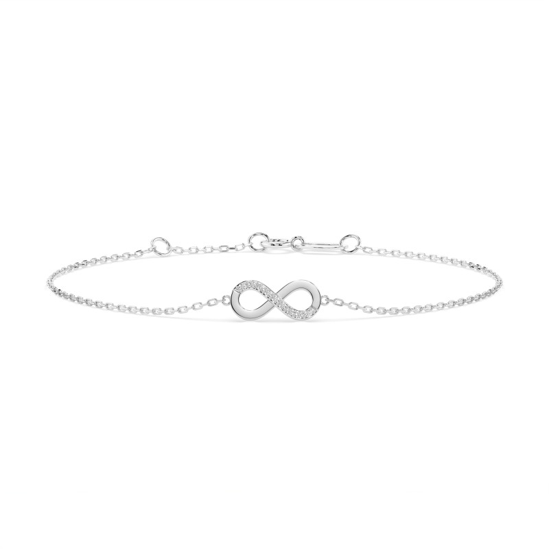 Náramek Minimalismus s diamanty 105-10009-W-0.05 - Klenotnictví Sezam