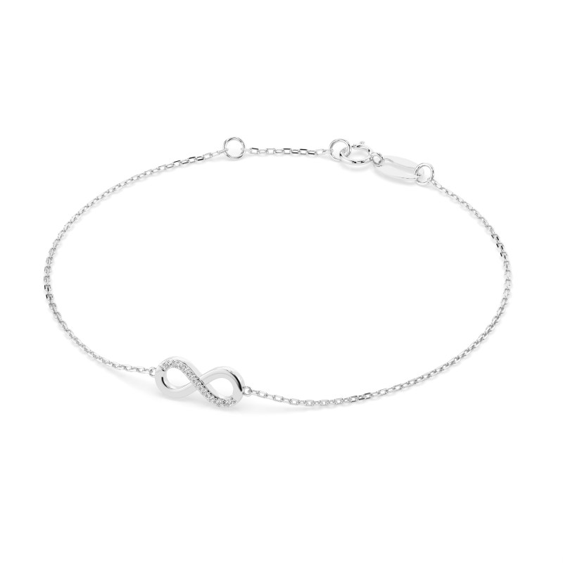 Náramek Minimalismus s diamanty KB 105-10009-W-0.05