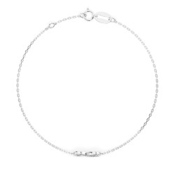Náramek Minimalismus s diamanty 105-10009-W-0.05 - Klenotnictví Sezam