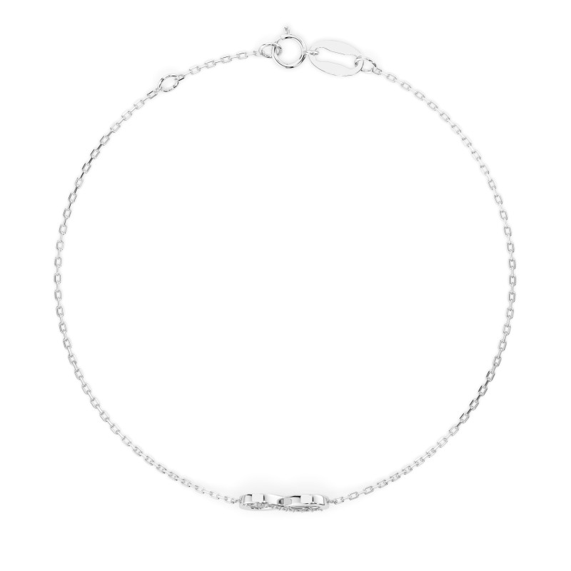 Náramek Minimalismus s diamanty 105-10009-W-0.05 - Klenotnictví Sezam