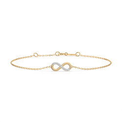 Náramek Minimalismus s diamanty 105-10009-Y-0.05 - Jubiler Sezam