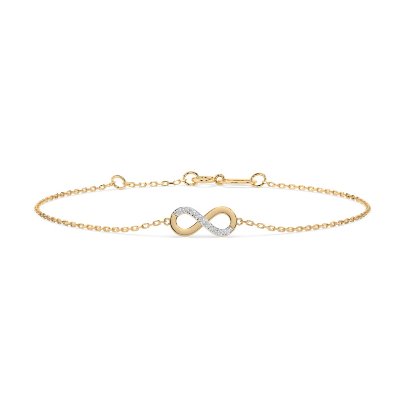 Náramek Minimalismus s diamanty 105-10009-Y-0.05 - Jubiler Sezam