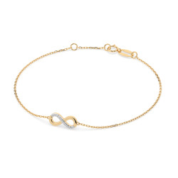 Náramek Minimalismus s diamanty 105-10009-Y-0.05 - Jubiler Sezam