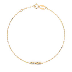 Náramek Minimalismus s diamanty 105-10009-Y-0.05 - Jubiler Sezam
