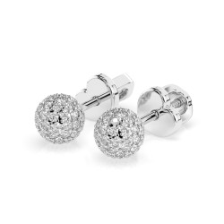Náušnice Iluze s diamanty 102-10090-W-0.46 - Jubiler Sezam